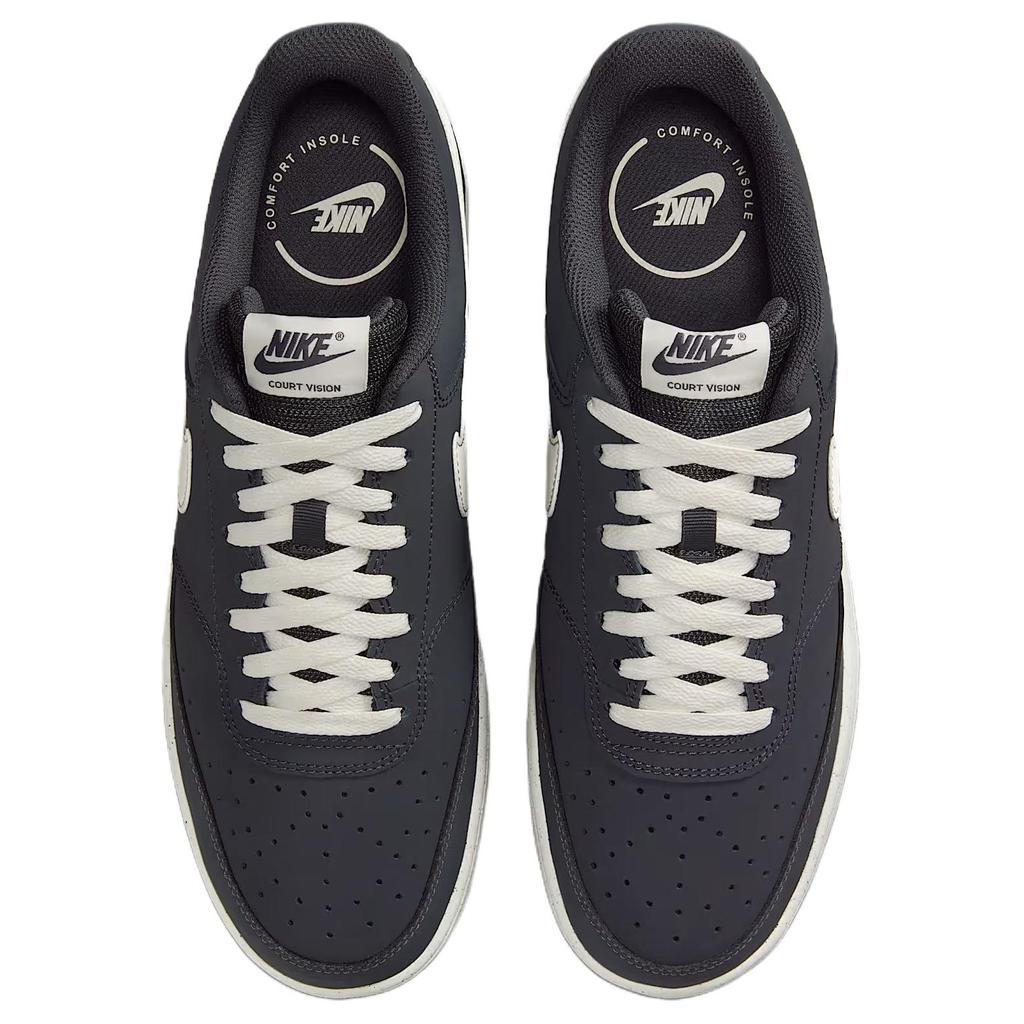 Nike Court Vision Low Premium Men Coal Black Light Ivory White HV8139-003