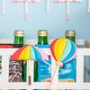 Cute Rainbow Umbrella Balloon Fridge Magnet with Bendable Hook Magnetic Sticker for Message Creative Resin Refrigerator Magnet Wall Decoration for