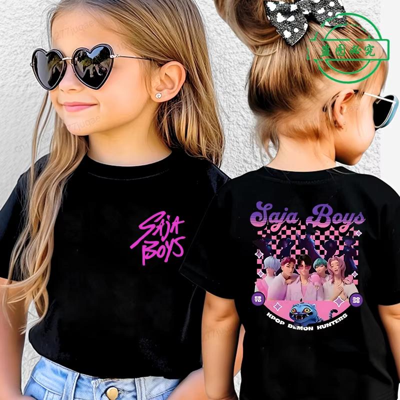 T-Shirts Mädchen Kinderbekleidung Oberteil Cartoon-Druck Kurzarm Kleidung Mode Mädchen T-Shirt Kinder T-Shirt