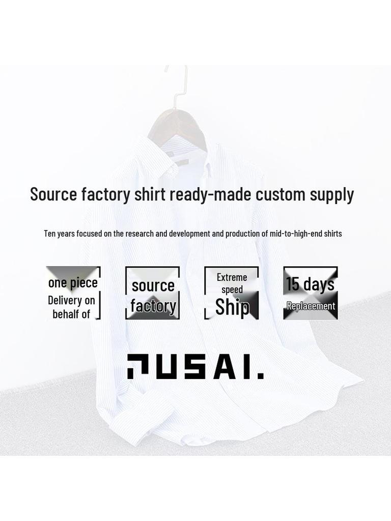 Men's Japanese Plaid Long-Sleeve Cotton Oxford Shirt: Casual, Versatile, Breathable, Light Luxury