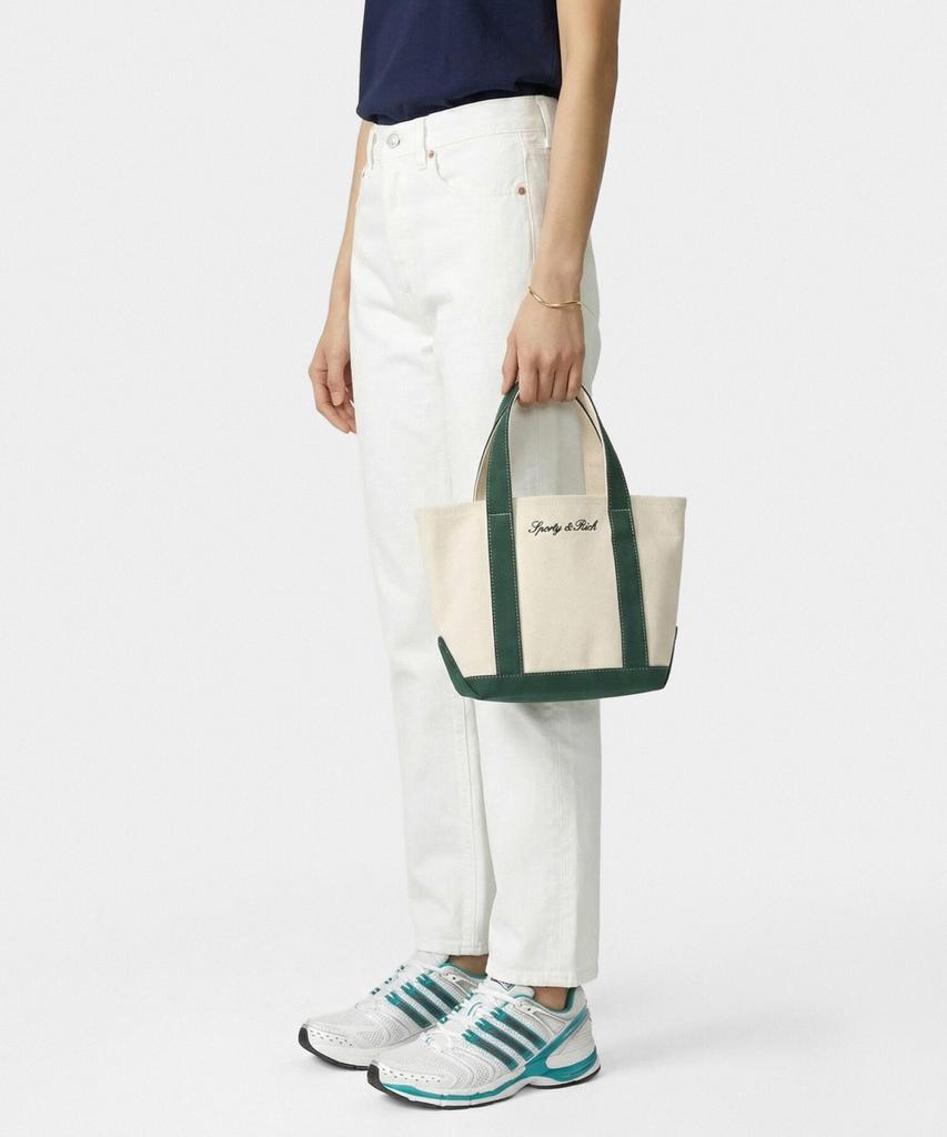 Sporty&Rich Serif Logo Mini Tote Bag Two-Tone R265Aob002