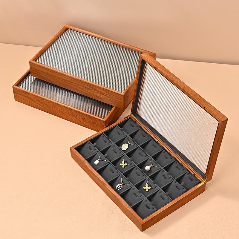 Premium Solid Wood Jewelry Box, Ring Necklace Earring Bangle Storage Case, Luxury Jewelry Display Organizer