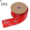 Christmas Wrapping Ribbon 5cm Wired Clear Print DIY Thicker Anti-fade Gift Wreath Decoration Packing Tear-resistant Large Bowknot Making Xmas Tree for