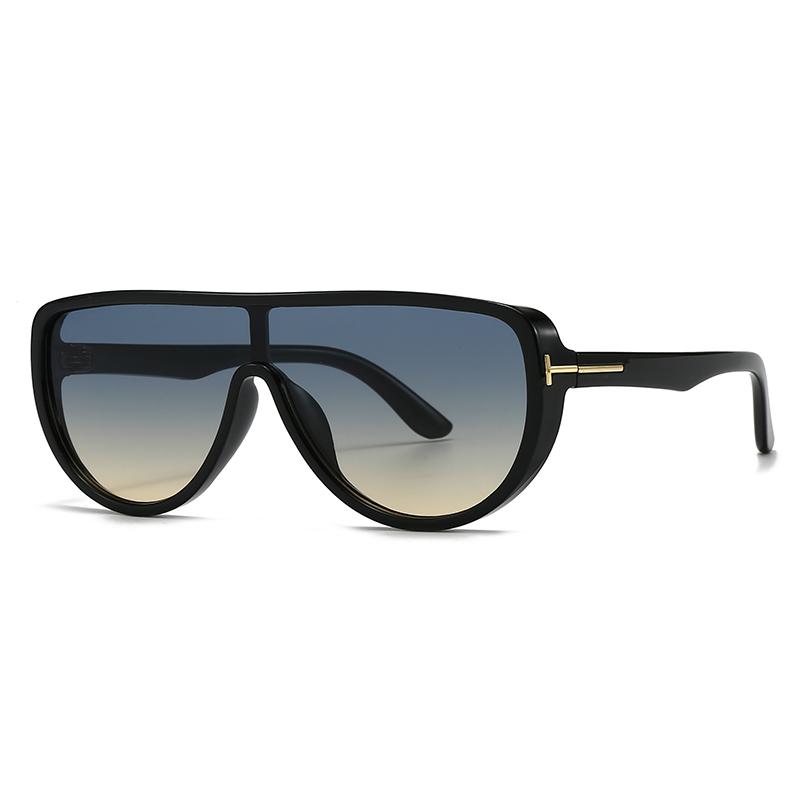 Cross-Border Popular European and American Concept Round Flat  Futuristic  Sunglasses Fashionable Sunglasses Lh295