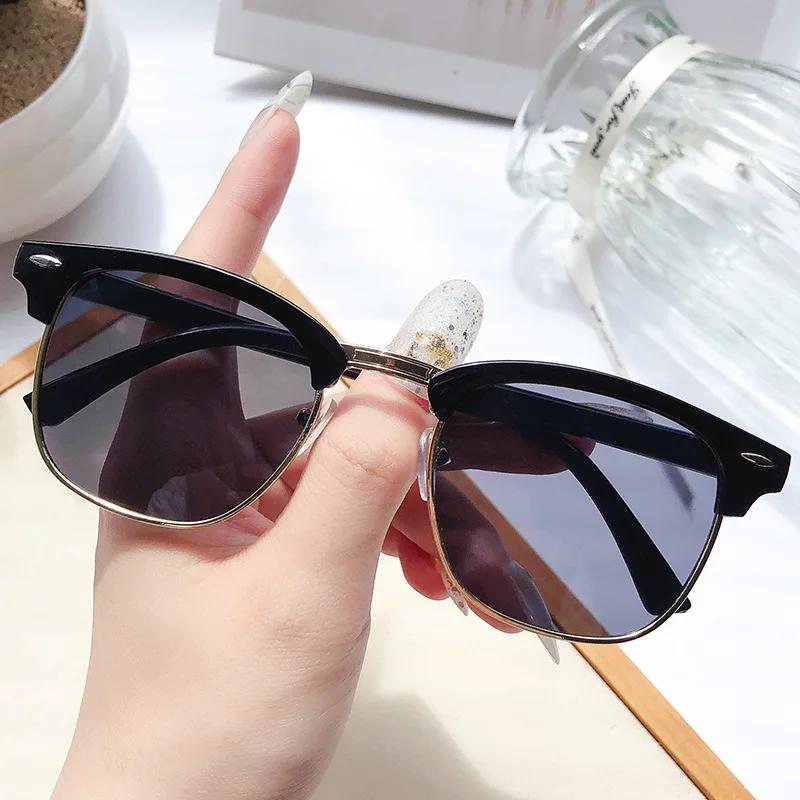 Classic Retro Full Frame Sports Sunglasses Fashionable Rice Nail Trendy Male Driver's Driving Glasses UV400 Shades Eyewear