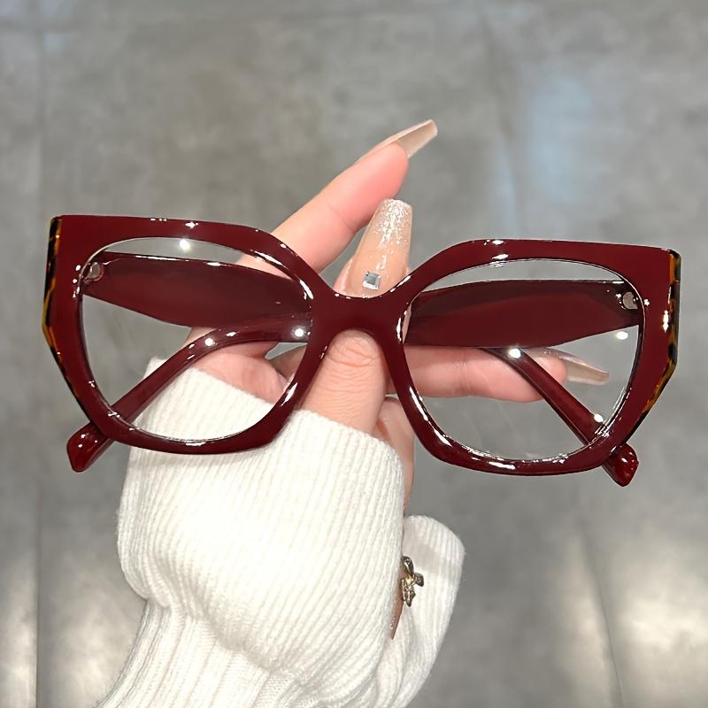 Trendy Cat Eye Glasses Clear Lens Retro Fashion Decorative Frames Computer Spectacles for Women Stylish Accessory Eye Protection