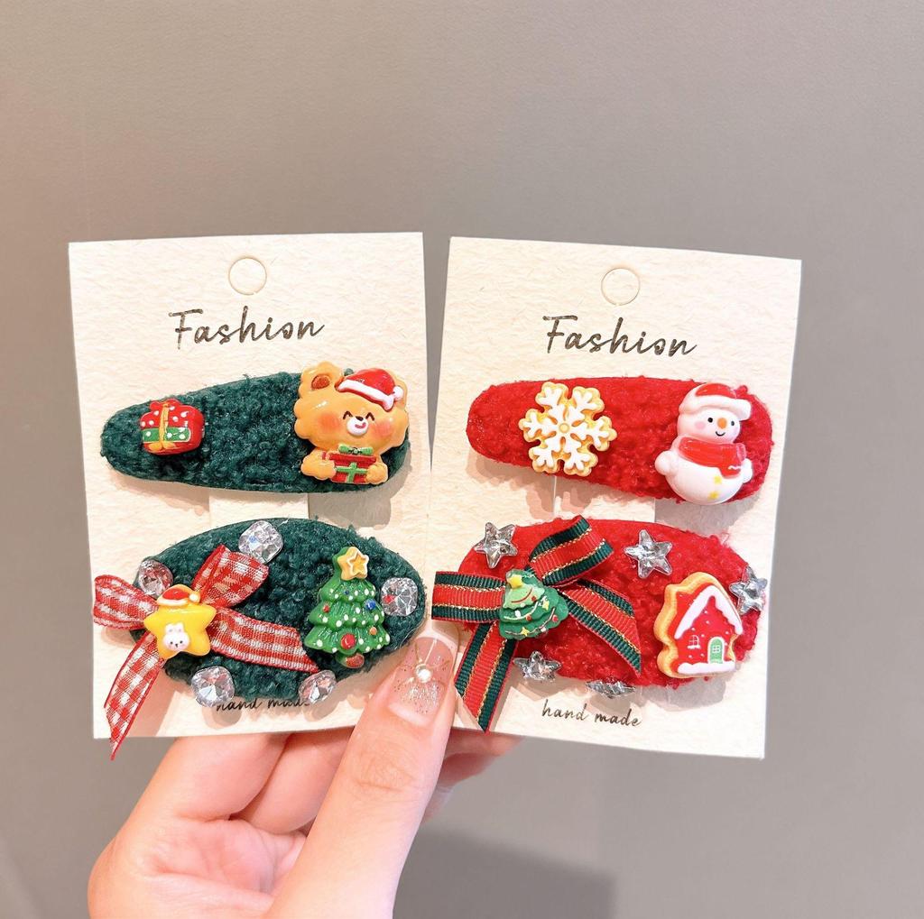 Versatile Santa Claus Hair Clips - Cute Christmas Hair Accessories for Women and Children