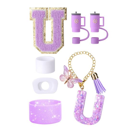 7Pcs Cup Accessories Set for 30/40oz Tumbler Silicone Straw Lid Spill-Proof Stoppers Handle