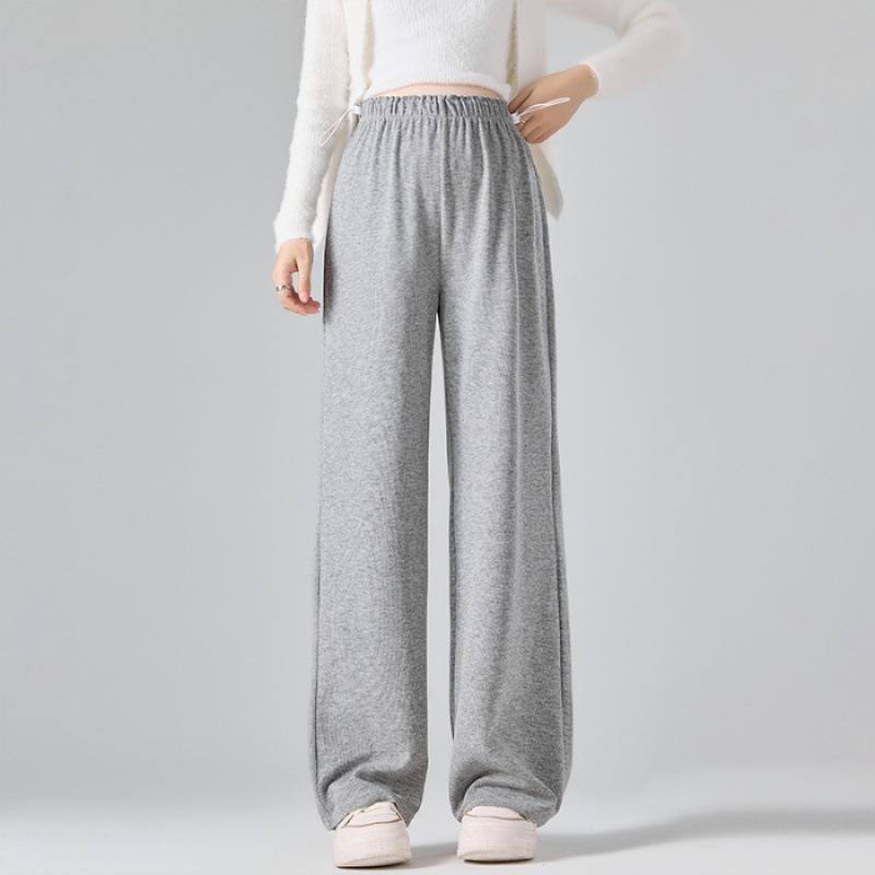 

2025 Cozy Wide-Leg Maternity Pants: Autumn/Winter Velvet, Thick, Straight-Leg, No Belly Support, Casual Style XL