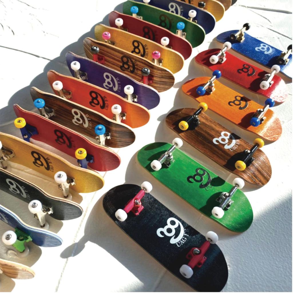 UAG Finger Skate Complete Simple Standard x 97mm Finger Skateboard F.B 33.5mm (Walnut)