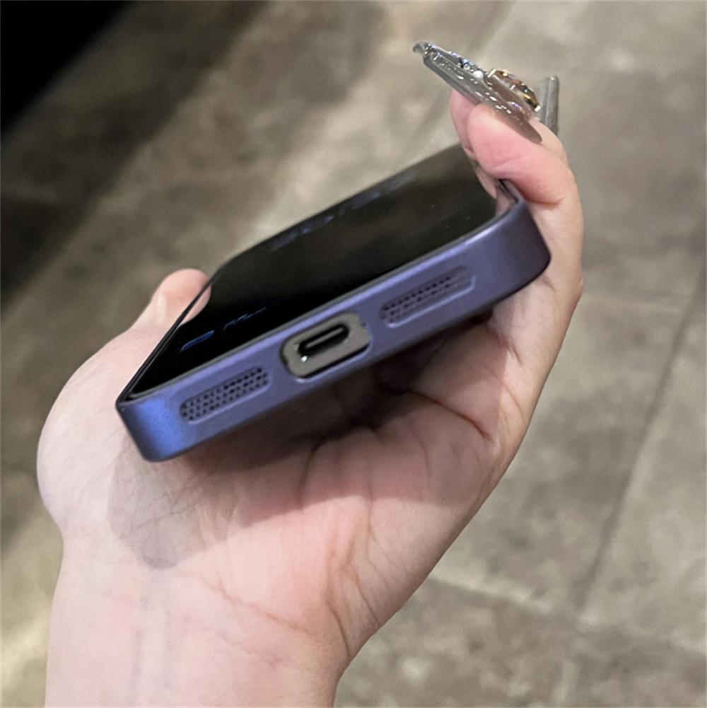 Luxury Wave Ripple Pattern Phone Case For iPhone 15 14 13 Pro Max Solid Color Lens Film Camera Protection Shockproof PC Cover