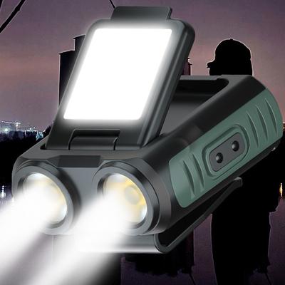 Přenosná Čelovka se sponou na čepici Outdoor Kempování Rybaření Čelovka Vodotěsná Svorka na klobouk Světlo WaveSensing