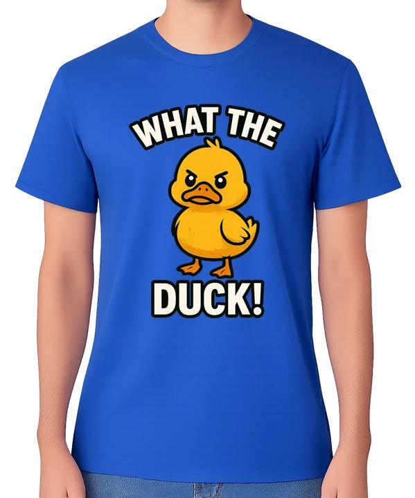What The Duck Funny Graphic Unisex T-Shirt Cute Angry Duck F#ck Tee L