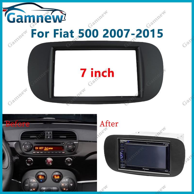 

7 inch 2DIN Car Fascia Radio Panel For Fiat 500 2007-2015 Frame Kit Install Facia Face Plate 178x100mm
