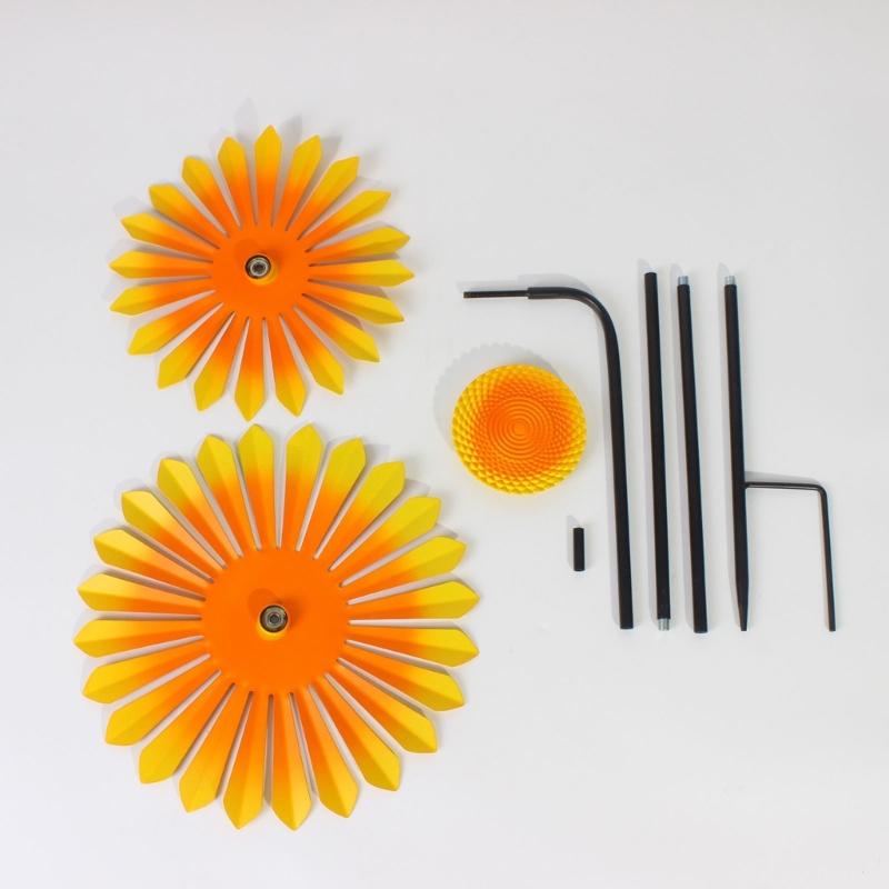 Flower Wind Spinner Windmill Toy Decoration Handheld Pinwheels Decoration Colorful Flower Sculpture For Backyard