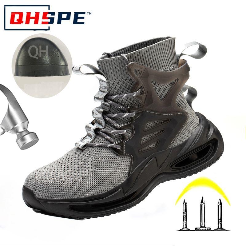 

Men s Safety Shoes Steel Toe Soft Soled Safety Breatheable Men s Boots Puncture Resistant Wear-resistant Lightweight Work Shoes 50