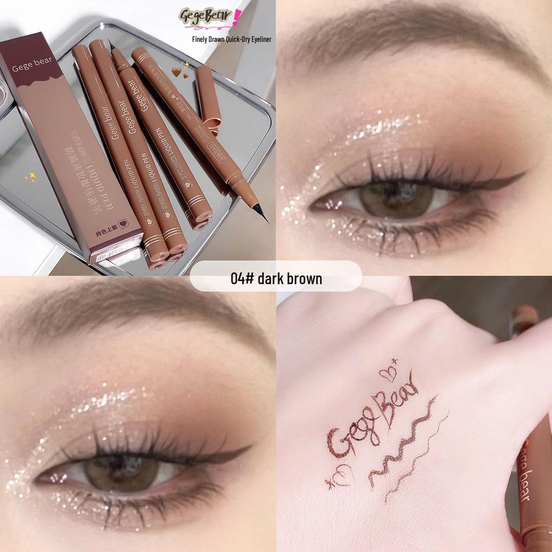 Gogo Bear Fine Sketch Waterproof Brown Eyeliner - Smudge-Resistant, Ultra-Fine, Long-Lasting & Smooth.
