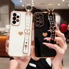 Applicable To Samsung A53 Side Love Wristband Bracket Mobile Phone Case S24ULTRA Electroplating Anti-drop S23U Soft Protection