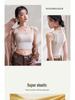 Women's Summer Sling Tank Top with Integrated Padded Bra, Thin Style, Anti-Auxiliary Breast Bandeau.