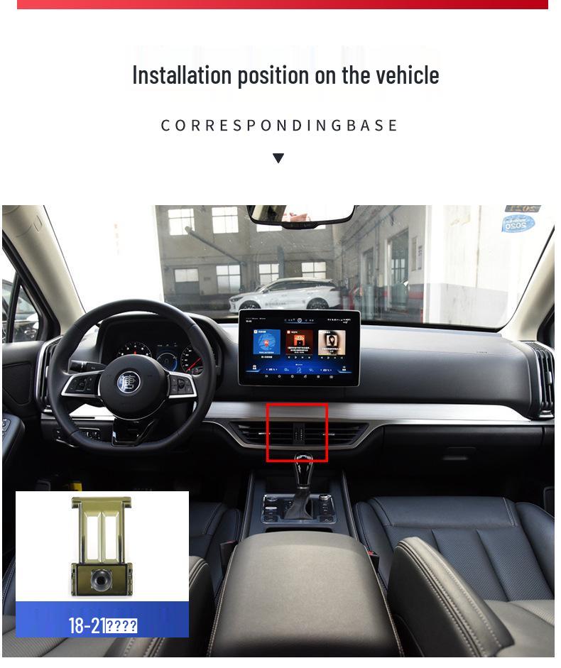 Kompatybilny uchwyt samochodowy dla modeli BYD: S6, S7, Song Pro/Max/Plus, Tang DM, Han EV, Yuan, Qin