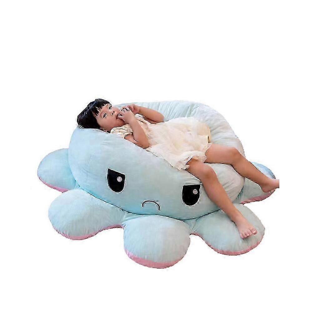 (130cm,Blau)NEU Wendbarer Oktopus Plüschtier, Großes Plüsch-Oktopus Kissen Spielzeug