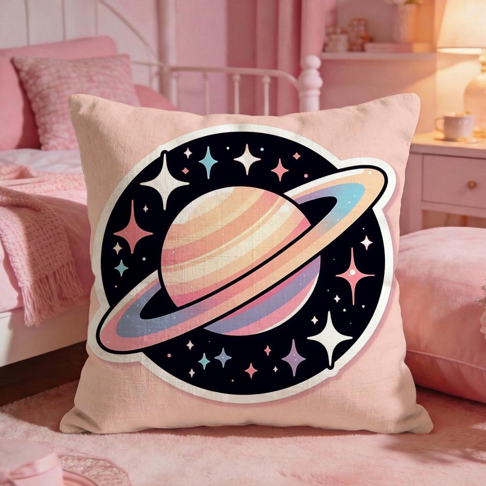 DecorCartoon PlanetS Cushion Cover Premium Comfort Reversible Pillow Cove Two in One Design for Any Room Car Interior