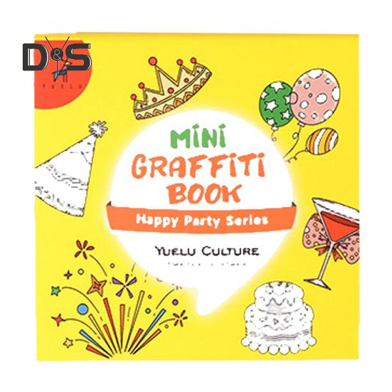 

Детская книга для рисования, детская книга с 5 темами, 50 картинками, стимулирующая воображение, портативная мини-книга для граффити с простыми узорами жёлтый