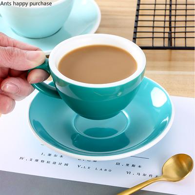 150ml podšálek na šálek kávy bílý okraj jednobarevný keramický hrnek šálky na cappuccino šálek na kávu s mlékem šálek na čaj Šálky na odpolední čaj Hrnky na mléko