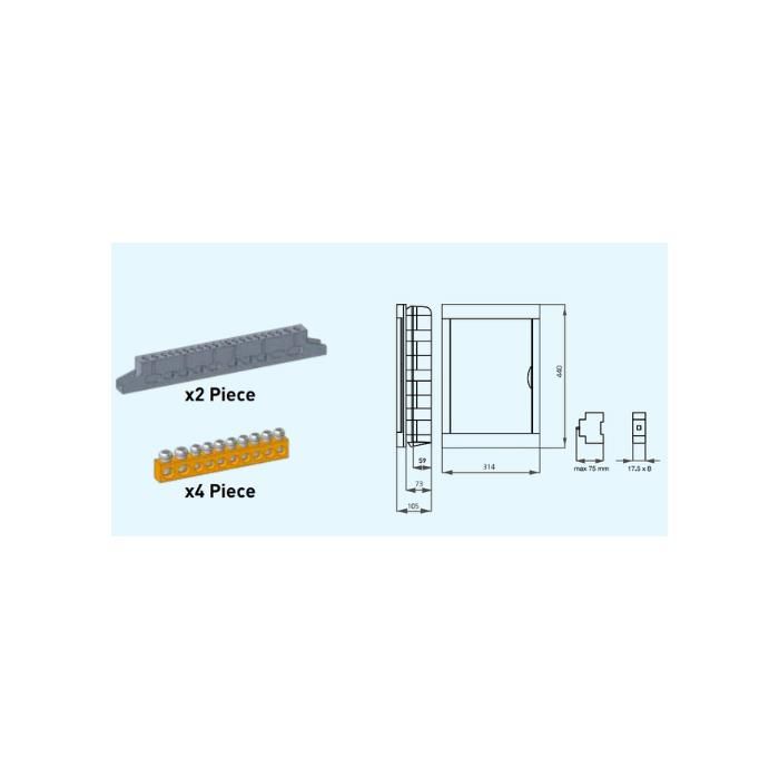 Surface Mount Panel 36 Modules Panasonic Opaque Door