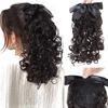 Retro Bow Comb Style Synthetic Wavy Curly Ponytail Wig Is Suitable for Novice Women To Wear At Daily Holiday Parties and Dances