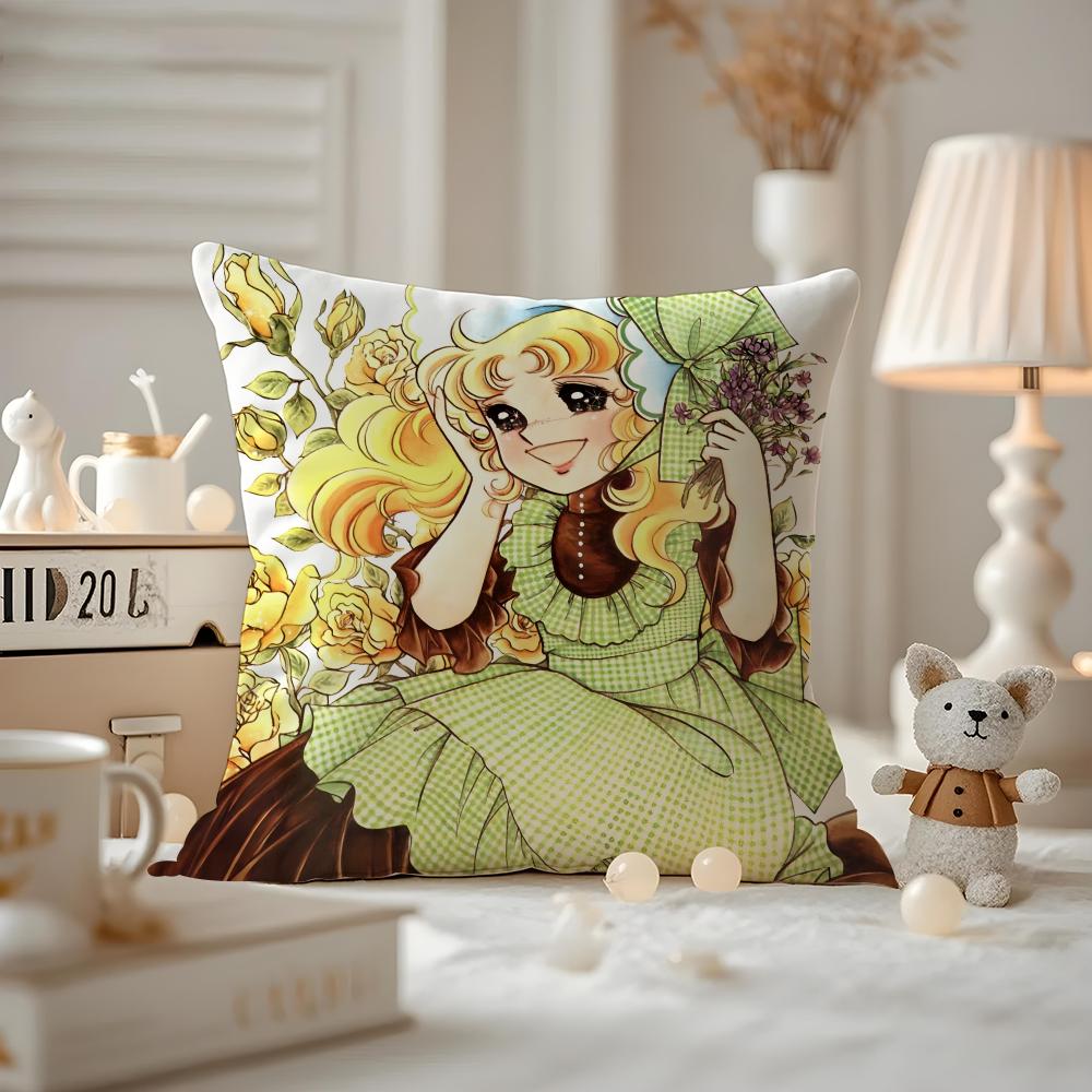 

KWaii Anime C-Candy C-Candy Pillow Case Pattern Printed Pillowcase For Living Room Sofa Cushion Cover & Bedroom Decor 12x12Inch