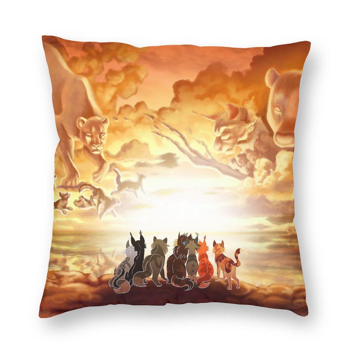 

Подушка-наволочка Коты-воители Конец пути Квадратная Полиэстер Лен Бархат Узор Декоративная наволочка Чехол для диванной подушки 45x45 12x12Inch