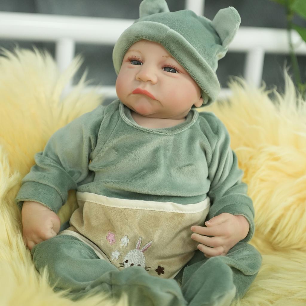 Realistic Newborn Doll 3d Painted Light Soft Fabric Body Real Touch Visible Blood Vessels Birthday/Christmas Gift Collectio 48cm