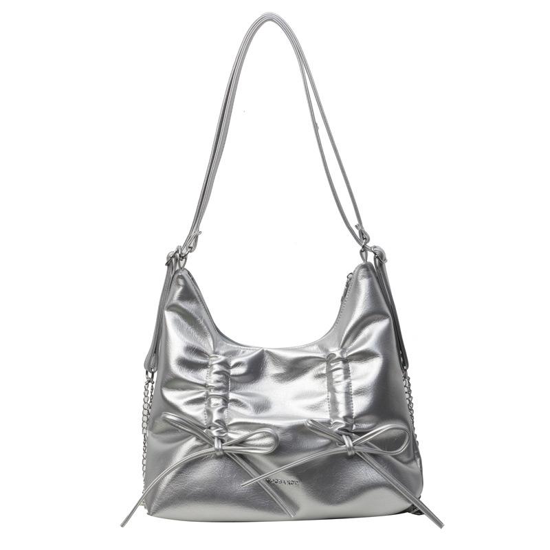 Niche Design Bow Underarm Bag Women's 2025 New Fashion Simple Casual Commuter Shoulder Messenger Bag