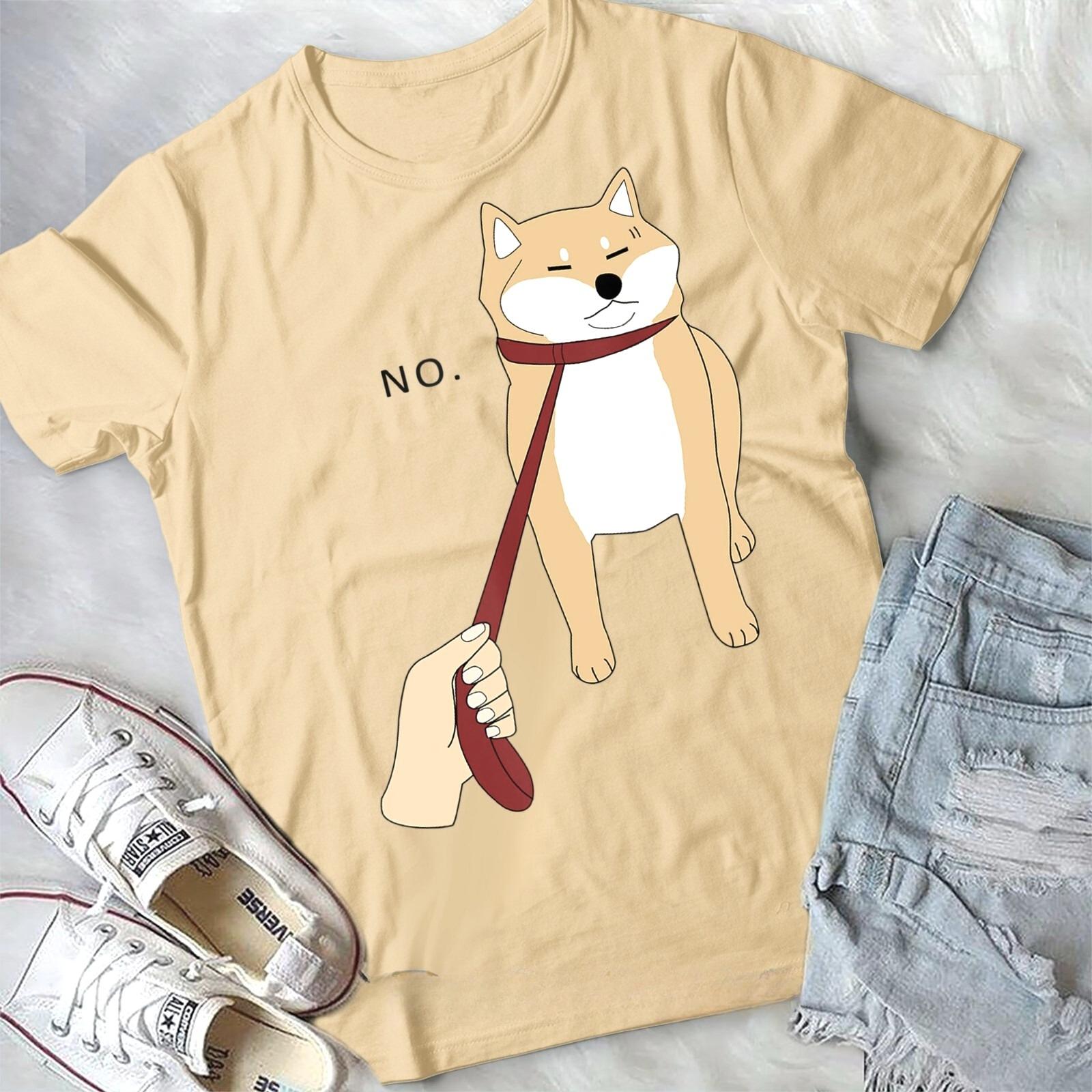 

2025 New Cute Shiba Inu Shirt Nope Doge Meme Tshirt Unisex Tshirt Funny Shirt Grunge Streetwear Novelty TShirt Japanese 4XL