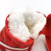 4pcs Dog Cotton Snow Boots for Puppies - Winter Plush Shoes for Teddy, Bichon, Pomeranian