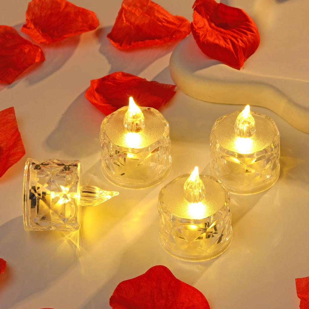 Wowjimi LED Candle Lights, 24-Pack, for Ceremony Decorations, Stylish Candles, Soothing Interior Lighting, Elegant and Cute Interior Decor, Popular