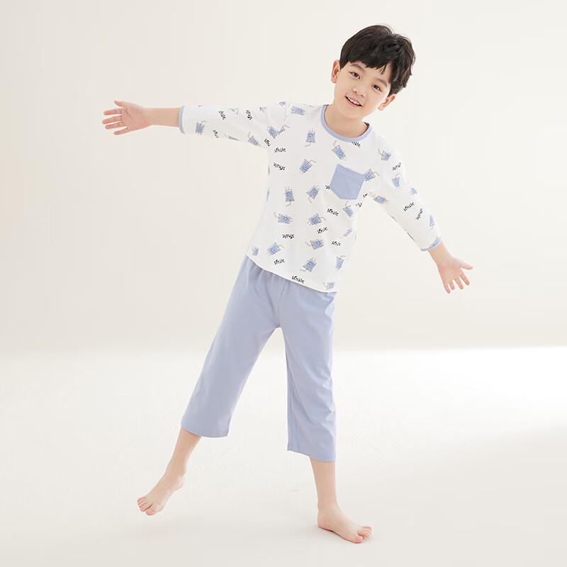 Unisex Kids' Summer Cotton Modal Pajama Set