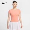 Nike Quick-Dry Slim Fit Sports Round Neck Short Sleeve T-Shirt Women Tops Pink HQ2995-844