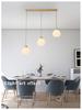 Nordic Modern Three-Head Glass Chandelier for Dining & Bar