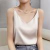 Tank Top Satin Silk Halter Crop Tops Women Summer Camis Backless Camisole Fashion Casual Tube Lady Sleeveless