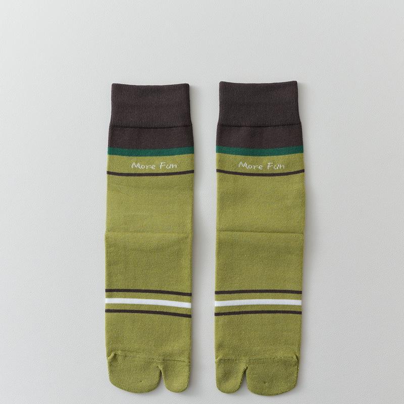 

Two-Toed Socks Women S Autumn And Winter Medium Tube Socks Women S Socks Letter Striped Medium Tube Socks Design Sense Sports Wind Cotton Socks One size fits all