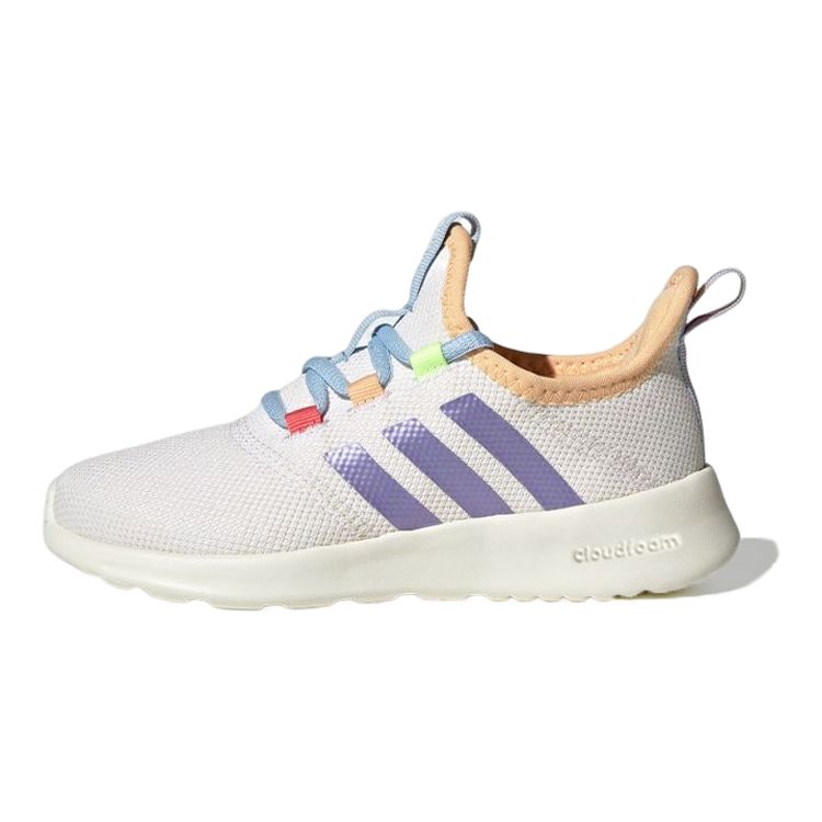 Adidas Cloudfoam Pure 2.0 Non-Slip Shock Absorbing Mid-Top Running Shoes Kids Sneakers White Purple Blue GY1931
