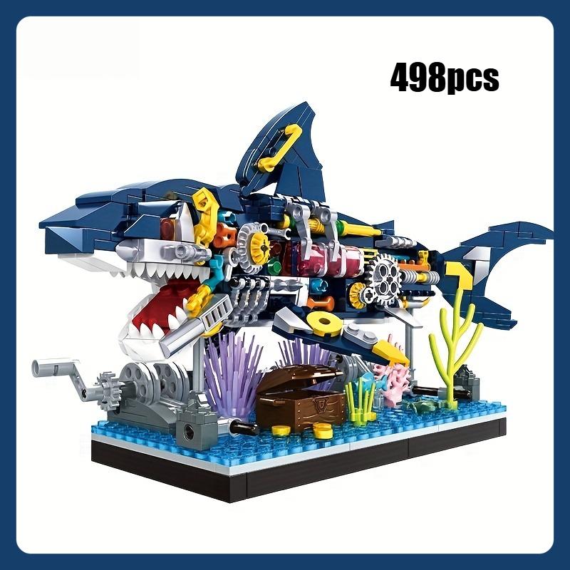 

Creative Building Mechanical Shark Underwater Great White Shark 3D Animal Model Difficult Puzzle Toy - Children s Birthday Gift