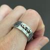 Anillo de acero inoxidable con mensaje en hebreo, regalo para hermanas o amigas