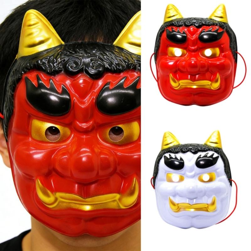 Japanische Oni Dekorationsmaske Premium PVC Leicht Bequem Kostümmaske Für Rollenspiel Partys Festivals