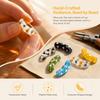 With Hole Curved Glass Beads 37 Styles Polka Dot Beads Lampwork Beads for 20pcs Diy Jewelry Making