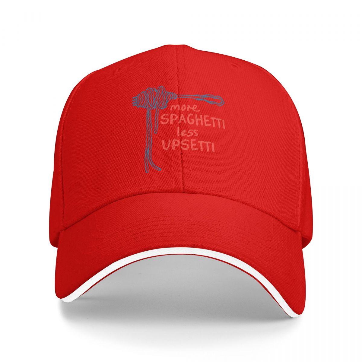 Baseball Caps More Spaghetti Less Upsetti Funny Food Casquette Unisex Casual Summer Hats One Size
