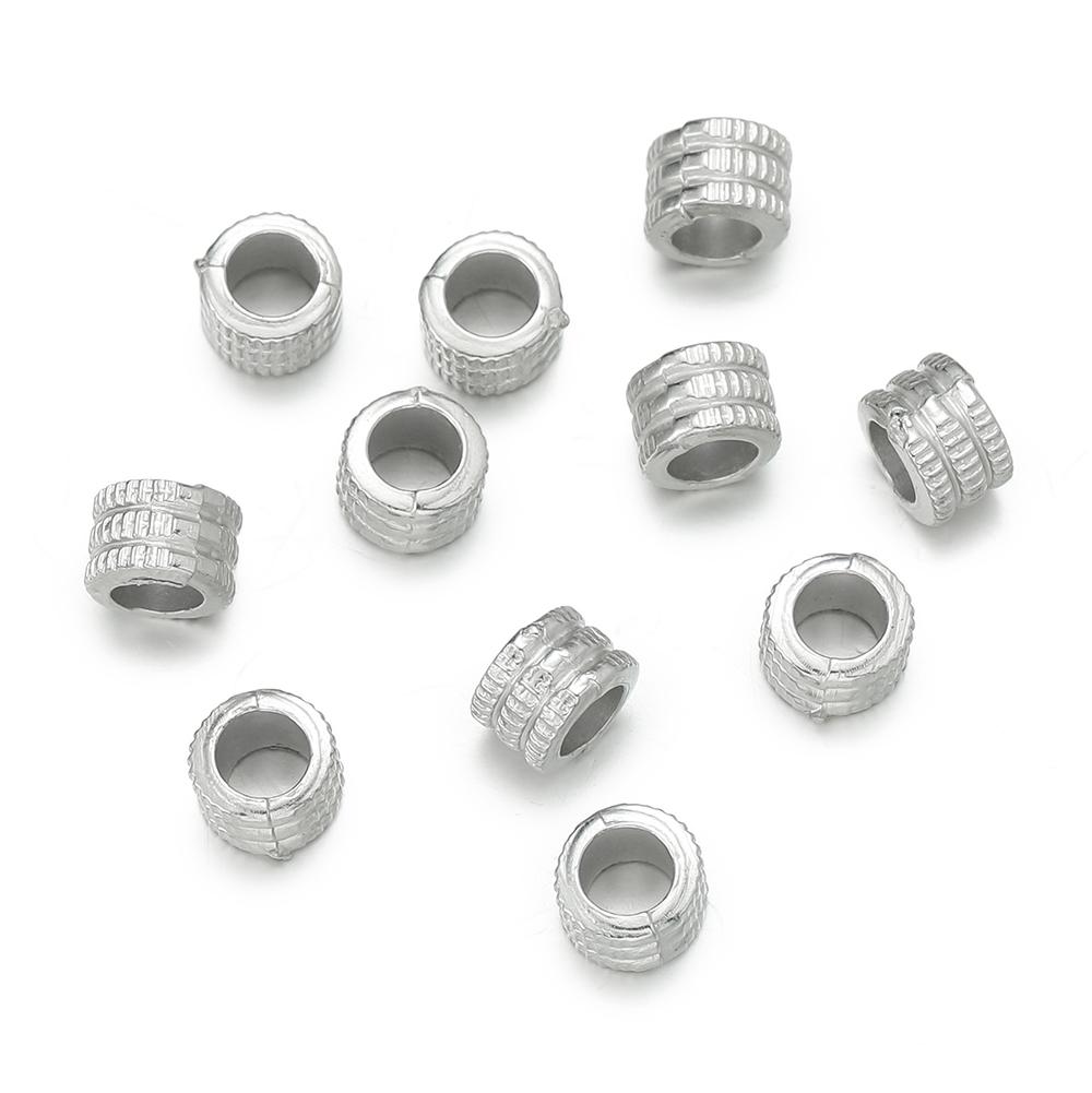 50pcs/lot CCB Spacer Beads Charms Antique Silver Color Spacer Beads Charms Pendants For DIY Bracelets Jewelry Making Accessories