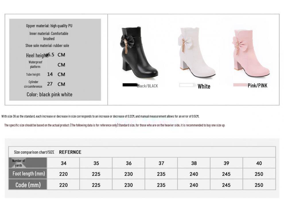 2024 Autumn/Winter Side Zipper Chunky Heel Women's Ankle Boots – Versatile High Heel Martin Boots
